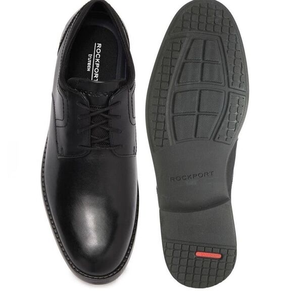 Rockport Trutrech Bryant Plain Toe Oxford Black Leather Shoe Size 11 NWOB - Picture 2 of 10